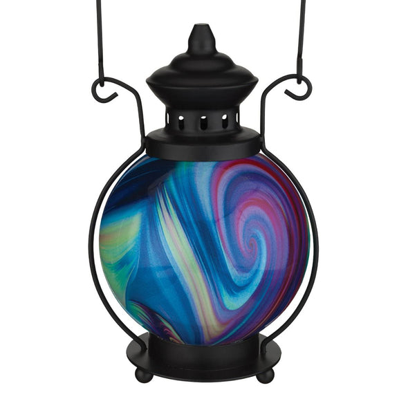 Swirl Purple LED Lantern