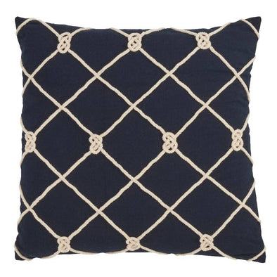 Diamond Knot Navy Pillow