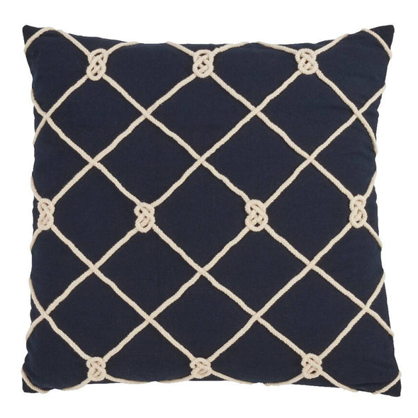 Diamond Knot Navy Pillow