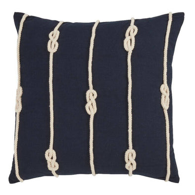 Vertical Knot Navy Pillow