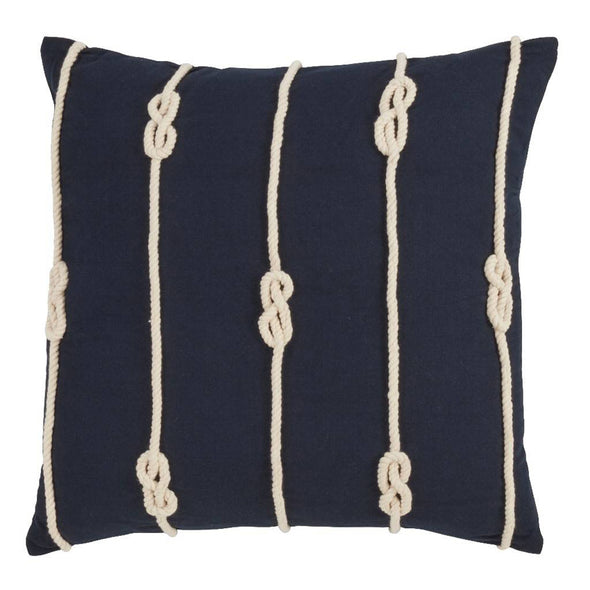 Vertical Knot Navy Pillow