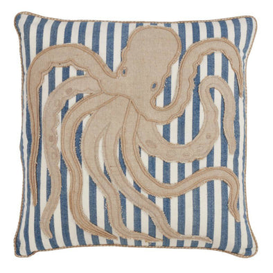 Appliqued Octopus Pillow