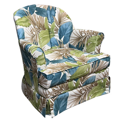 Palm Paradise Shell Back Swivel Rocker