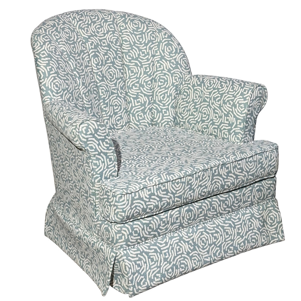 Coastal Mist Shell Back Swivel Rocker – ShoreDecor
