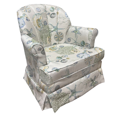 Seagrass Shore Shell Back Swivel Rocker