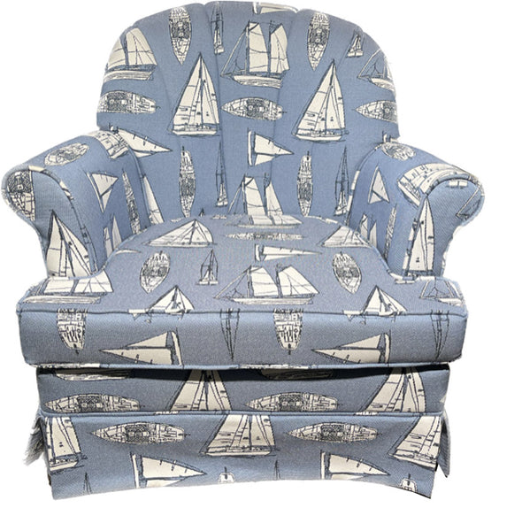 Sail Away Shell Back Swivel Rocker