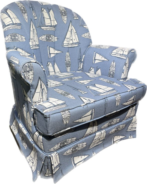 Sail Away Shell Back Swivel Rocker