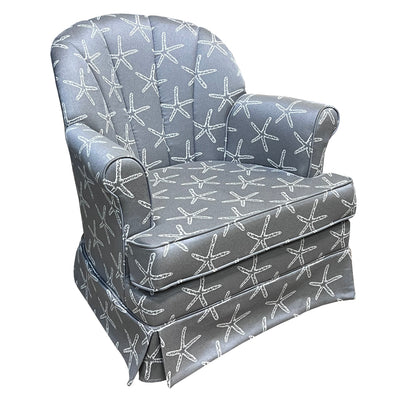 Silver Star Shell Back Swivel Rocker