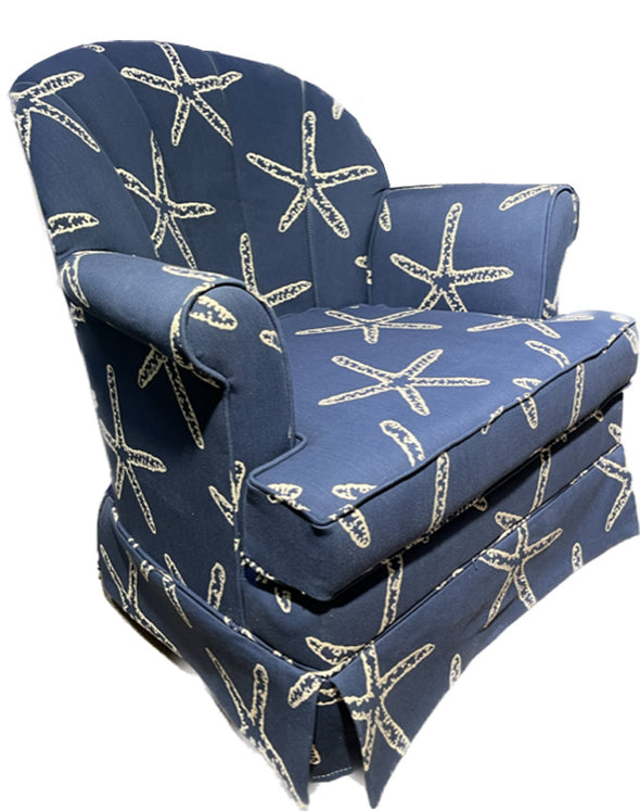 Indigo Star Shell Back Swivel Rocker