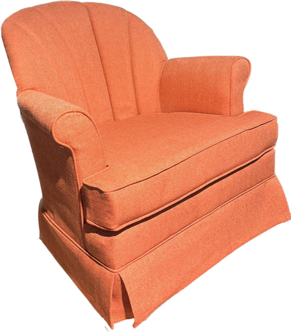 Coral Shell Back Swivel Rocker