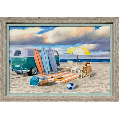 Van Beach Day Framed Art