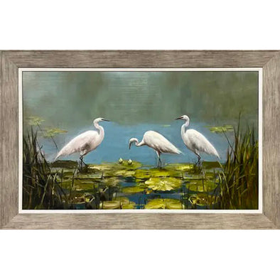 Morning Herons Framed Art