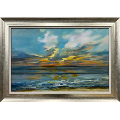 Sunset Waves Framed Art