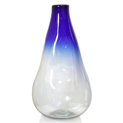 Raindrop Transitional Cobalt Glass Vase