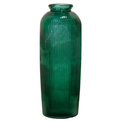 Emerald Green Tall Glass Vase