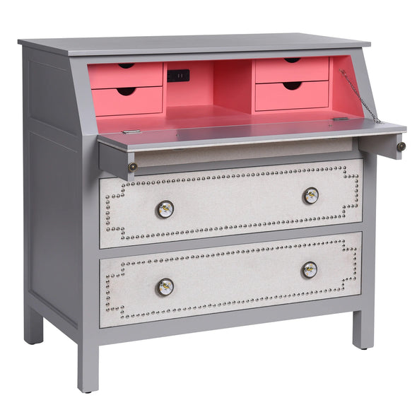 Wooden 8 Drawer Letter Desk