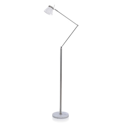 Swing Arm Polished Nickel Floor Lamp