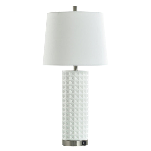 Dimpled Ceramic Table Lamp USB