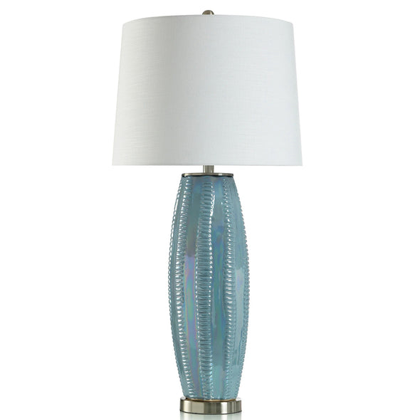 Pearlescent Blue Ceramic Table Lamp