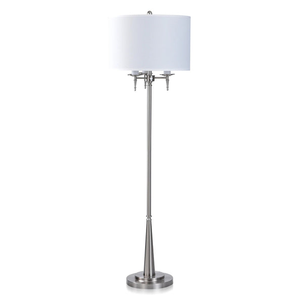 Brushed Steel Metal Floor Lamp