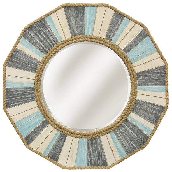 Nautical Stripe Rope Accent Mirror