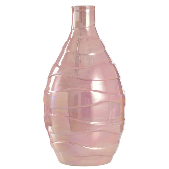 Tall Pearlescent Pink Vase