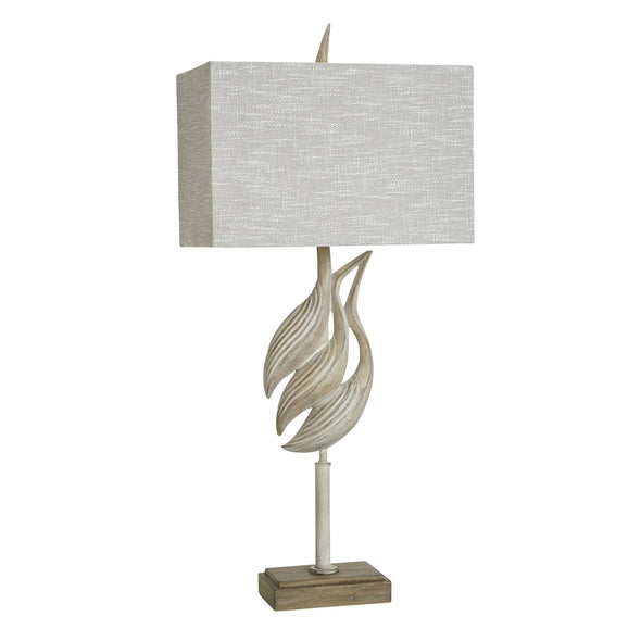 Woodcut Egrets Table Lamp