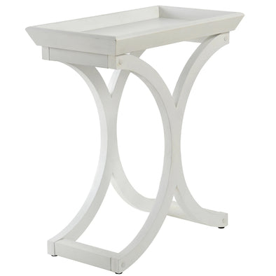 Soft White Serving Tray Table