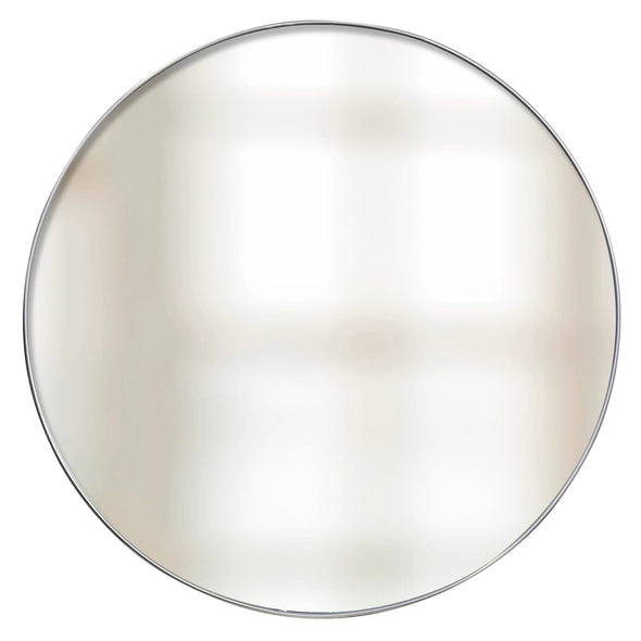 Large Silver Round Aluminum Mirror