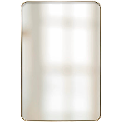 Small Gold Rectangle Aluminum Mirror