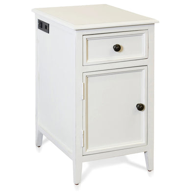 Eggshell 1 Drawer 1 Door Side Table