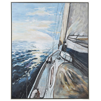 Deep Waters Sailboat Framed Art