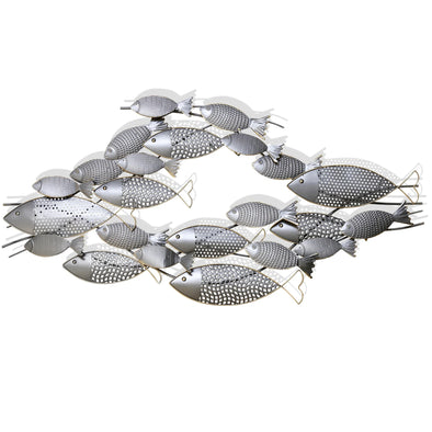 School of Fish Pewter Metal Art