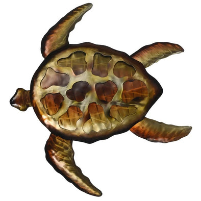 Golden Turtle Metal Art