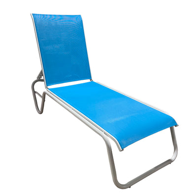 Armless Chaise in Aqua