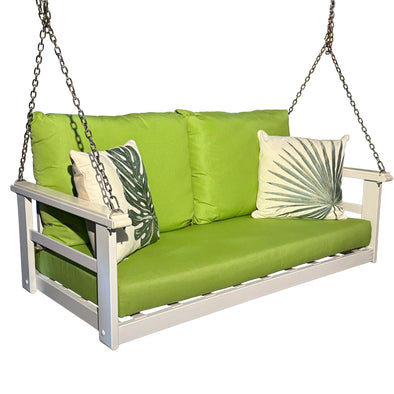 Cushy Porch Swing Lime Cushions