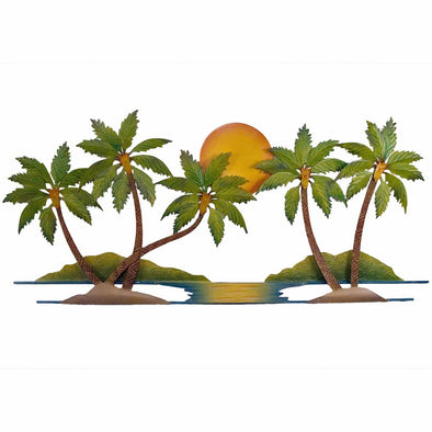 Tropical Palms Large Metal Art