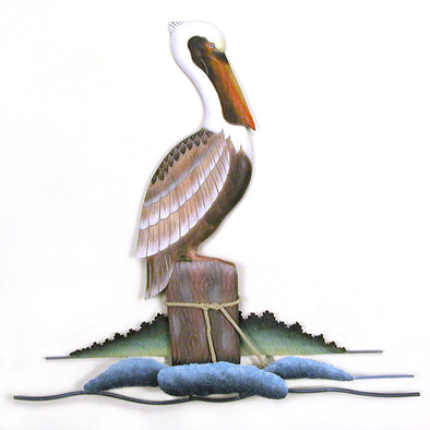 Pelican Pile-On Wood and Metal Art