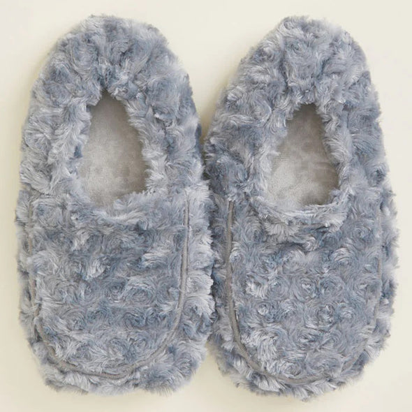 Curly Gray Warmies Slippers