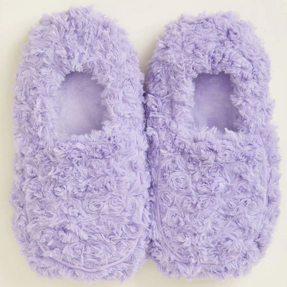 Curly Purple Warmies Slippers