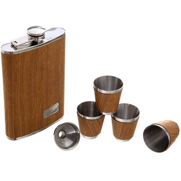 Light Grain 5-Piece Tall Flask Set