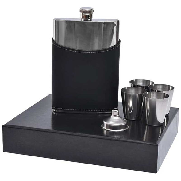 Black Elite 5-Piece Flask Set