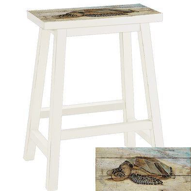 Sandy Sea Turtle Counter Height 24"  Barstool