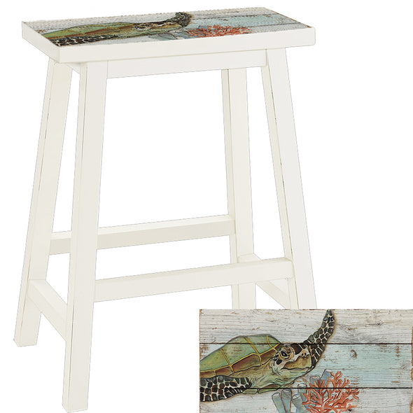 Coral Sea Turtle Counter Height 24"  Barstool