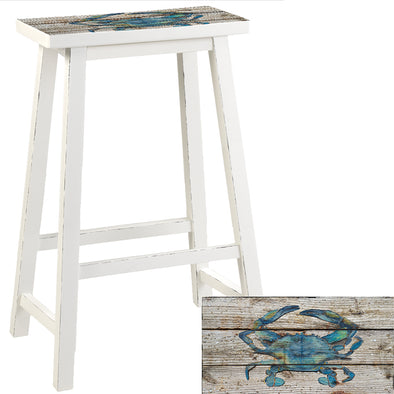 Blue Crab Bar Height 29"  Barstool