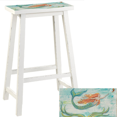 Red Mermaid Bar Height 29"  Barstool