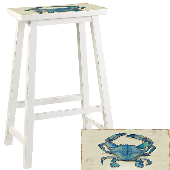 Carolina Blue Crab Bar Height 29"  Barstool