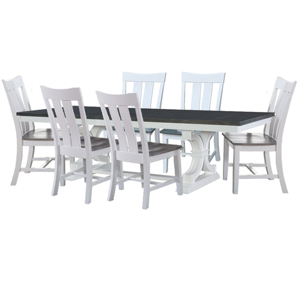 Carly Two Tone Dining Group With Six Chairs